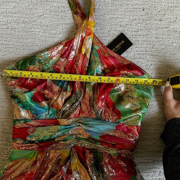 Ramy Brook Reuben Printed Metallic Halterneck Minidress - Picture 8 of 10